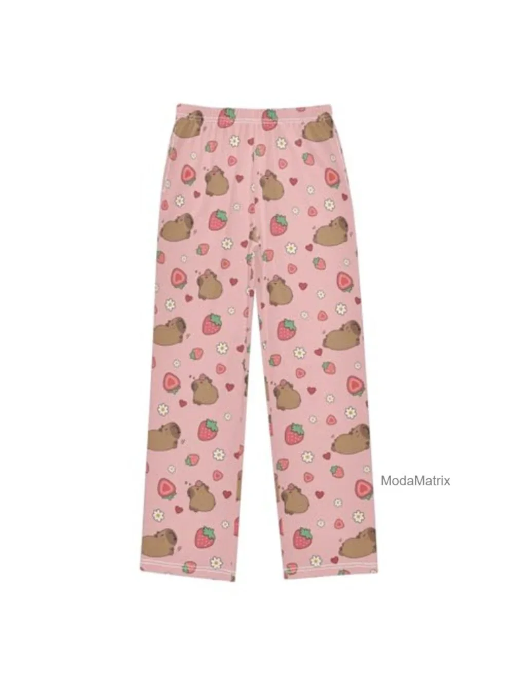 Kids Lounge Pajama Pants Elastic Waist Sleep Bottoms with Pockets
